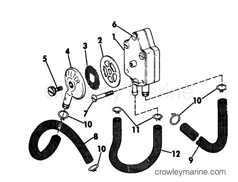 FUEL PUMP 1971 Evinrude Outboards 50 50173S Crowley Marine