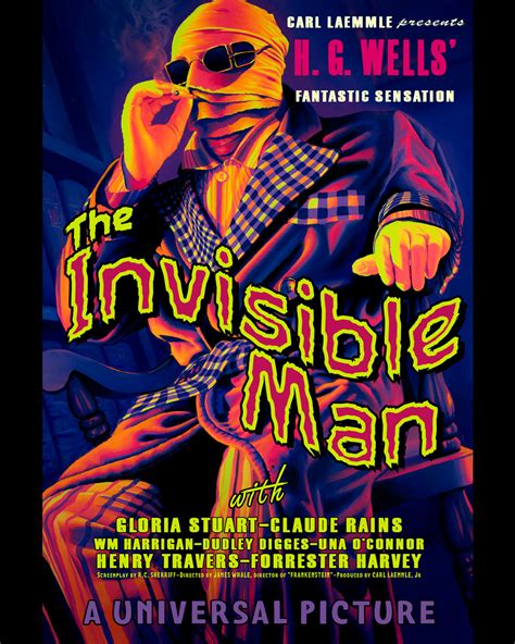 Full color art poster print of The Invisible Man