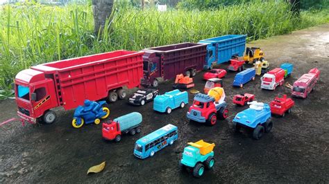 Mobil Truk Tronton Panjang Penuh Mainan Truk Oleng Truk Pasir Bus