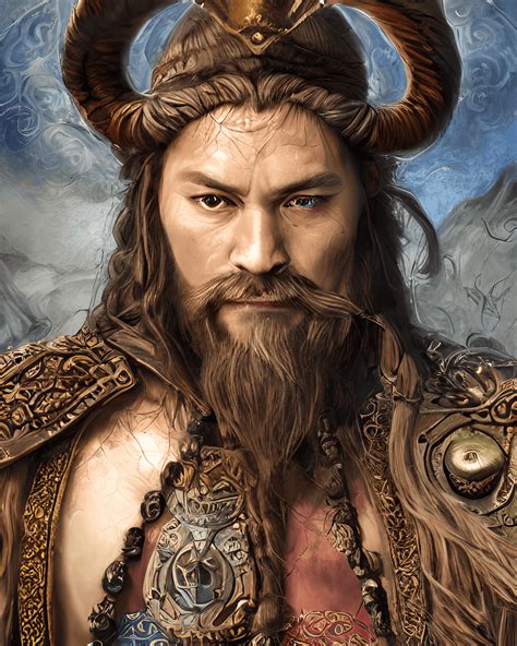 Handsome Viking Man Fantasy Portrait Creative Fabrica