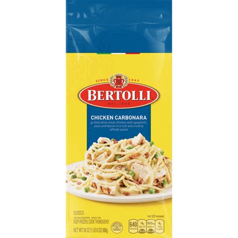 Bertolli Frozen Skillet Meals for Two Chicken Carbonara, 24 Oz | Pot ...