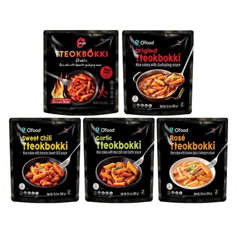 Chung Jung One O Food Tteokbokki Variety Pack Instant Korean Rice