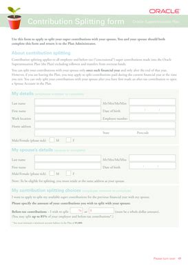 Fillable Online Use This Form To Apply To Split Your Super