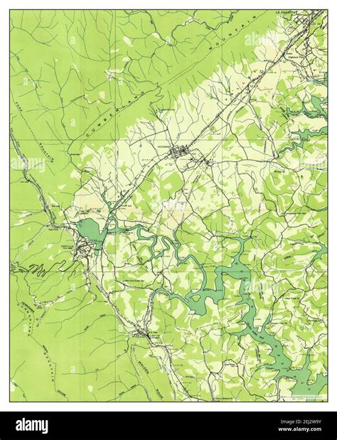 Jacksboro Tennessee Map 1936 124000 United States Of America By