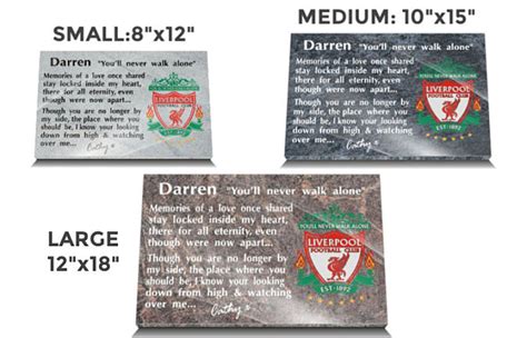 Liverpool Memorial Plaques Authentic Football Crest 2020