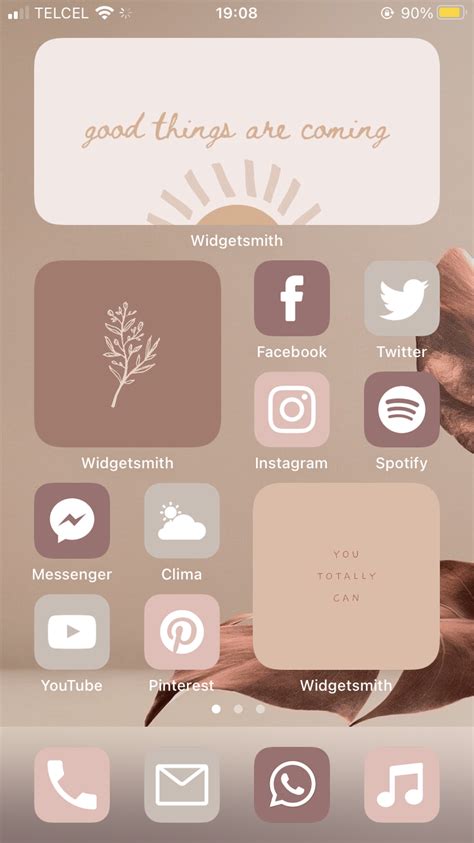 Coastal Boho Ios App Icons Neutral Nude Aesthetic Home Screen