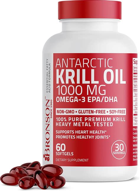 Suplemento Antarctic Krill Oil De Onzas De Bronson Yaxa Colombia