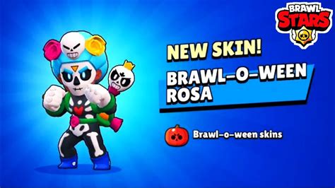 New Skin Brawl O Ween Rosa Brawl Stars Youtube