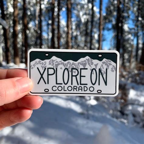 Colorado License Plate Sticker - Etsy