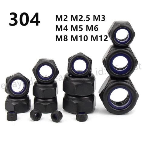 M M M M M M M Stainless Steel Hex Nyloc Nut Nylon Insert