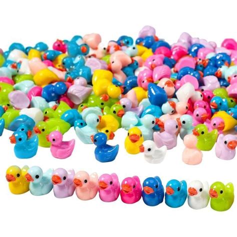 Lot De 100 Mini Canards Miniatures En Résine Mini Canards Miniatures