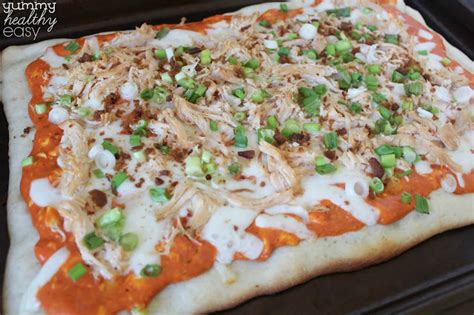 Easy Ranch Chicken Pizza Yummy Healthy Easy