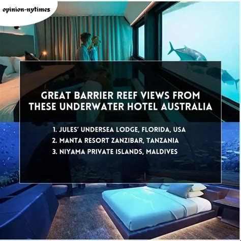 Great Barrier Reef Views From These Underwater Hotel Australia – Opinion-Nytimes