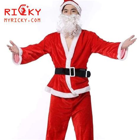 Premium Velvet Santa Suit Santa Costumes Shopee Philippines