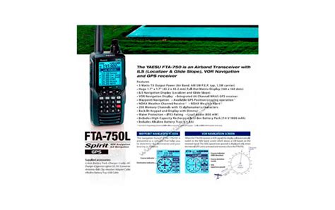 Yaesu Fta L Walkie Talkie Air Band Mhz