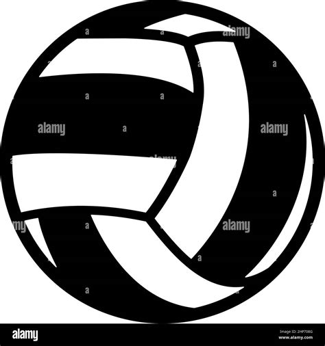 Voleibol Pelota Equipo Deportivo Icono Negro Color Vector Ilustración