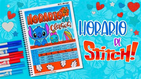 Horario BONITO De STITCH Portadas Regresoaclases Apuntesbonitos