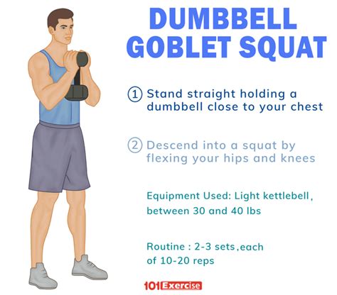 Dumbbell Goblet Squat | 101Exercise.com