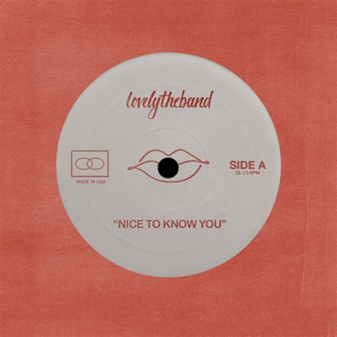 Nice To Know You Single By Lovelytheband Spotify