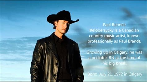 Paul Brandt Canadian Man Youtube