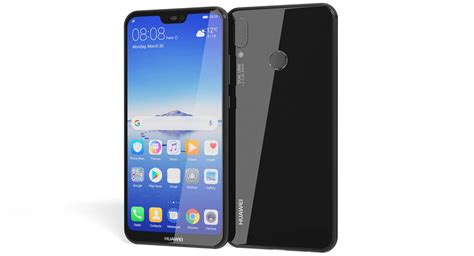 Huawei P20 Lite Midnight Black Modelo 3d 39 3ds Max Obj Fbx Free3d