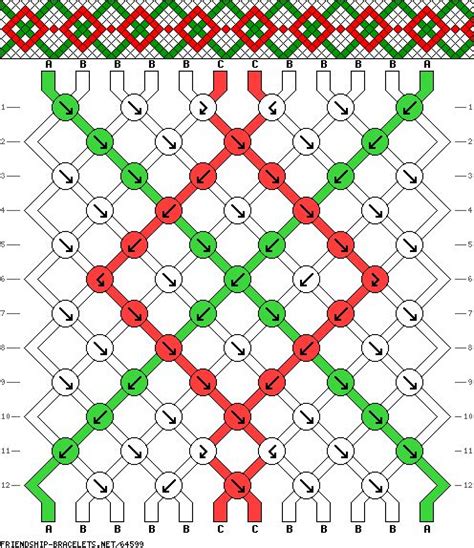 Christmas Color Friendship Bracelet Pattern Diy Friendship Bracelets