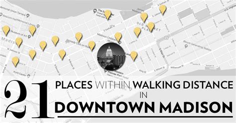 places  walking distance  downtown madison