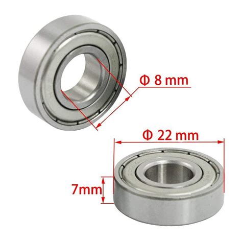 25Pcs 608 ZZ Ball Bearings 608Zz Metal Double Shielded Miniature Deep