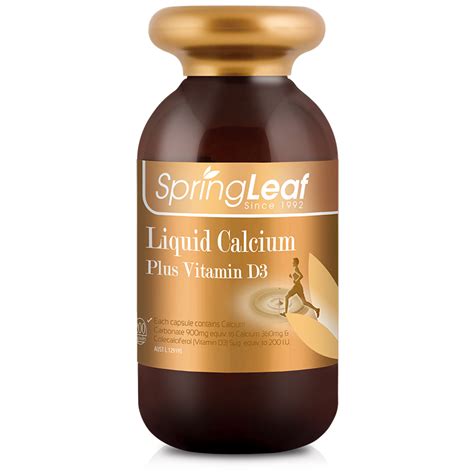 SpringLeaf Viên Uống Bổ Sung Canxi Liquid Calcium Plus Vitamin D3 200