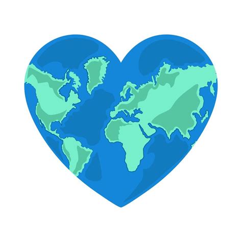 world shaped heart 10962156 Vector Art at Vecteezy