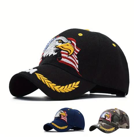 Premium American Flag Embroidered Baseball Caps Perfect Temu