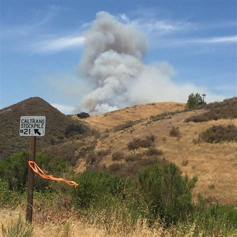 Vegetation Fire Currently Burning Near Highway 1 Santa Ynez Valley Star