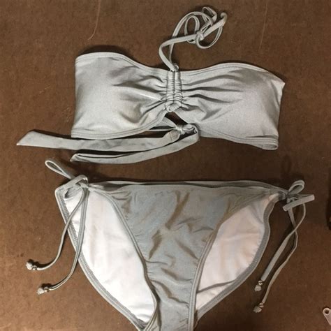 Ingear Swim Sexy Silvergray Pc Swimsuit String Bikini Removable