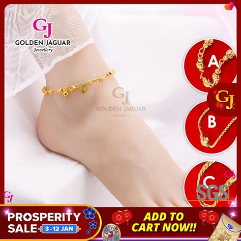 Gj Jewellery Emas Korea Emas Bangkok K Woman Anklet Kotak Bulan Sabit