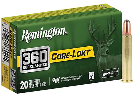 Remington 360 Buckhammer 200gr Soft Point Core Lokt 20rd Kygunco