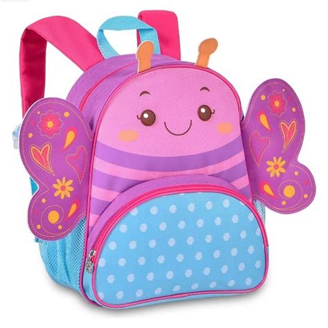 Mochila Infantil Alças Borboleta Roxa Clio Pets Original Envio