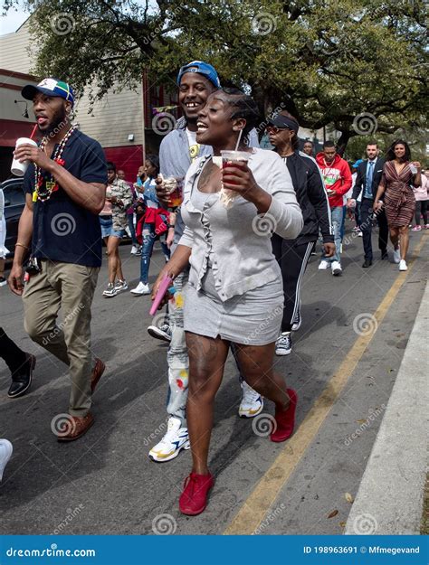 Second Line Parade In New Orleans Editorial Photo Image Of Black