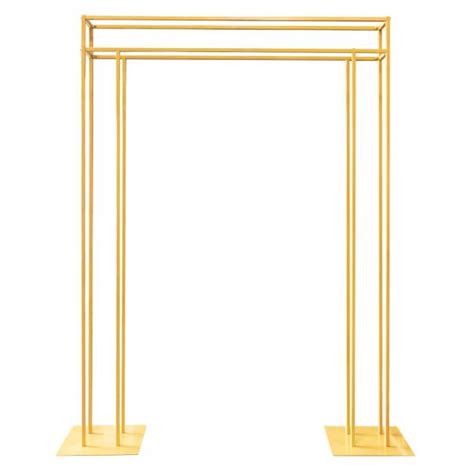 Metal Rectangular Frame Wedding Arch Ft Gold