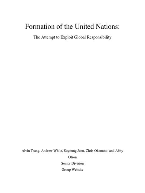 Process Paper Full Pdf United Nations International Relations