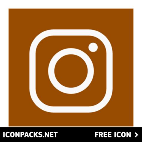 Free Instagram Brown Square SVG, PNG Icon, Symbol. Download Image.