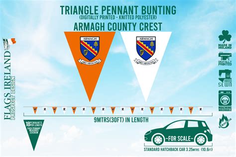 Armagh County Crest Bunting Flags Ireland Prospect Design