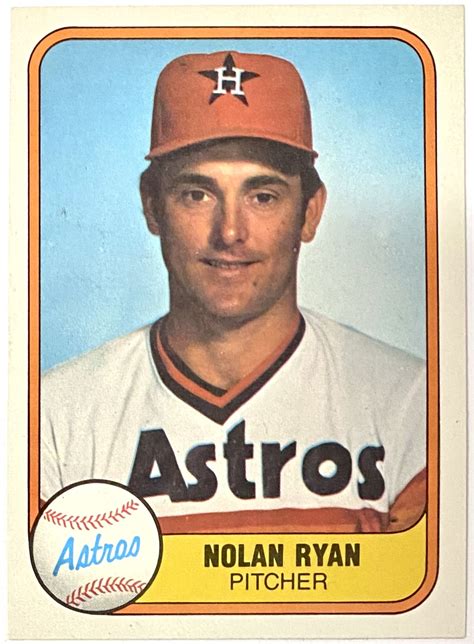 Nolan Ryan 1981 Fleer Houston Astros Baseball Card (HOF) – KBK Sports