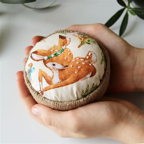 Cute Animal Pin Cushions Handmade Fawn Pin Cushion Pillow Etsy