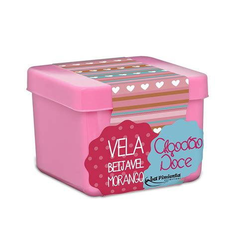 Liby Sex Shop VELA ALGODÃO DOCE BEIJÁVEL 50G SABOR MORANGO LA PIMIENTA LIBYSEXSHOP