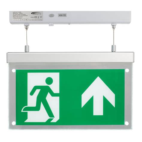 LED Emergency Exit Blade 2 5W Surfaced Hang Mr Resistor Lighting