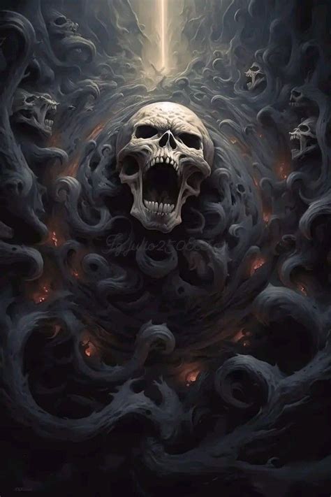 D Wellers Skull Dark Fantasy Artwork Horror Art Scary Dark Fantasy Art