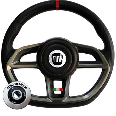 Volante Esportivo Gti Prata Emblema Logo Preto Italia Uno Elba Fiorino