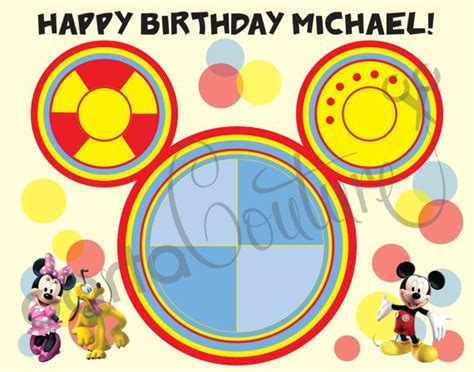 DIY Personalized Mickey Mouse Clubhouse Pin The Mousekatool on Toodles ...