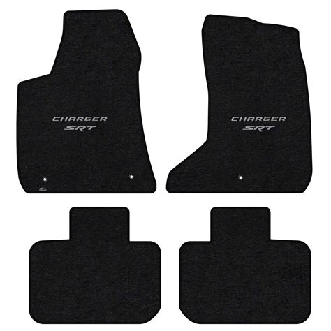 Lloyd Charger Velourtex Front And Rear Floor Mats With Silver SRT Logo