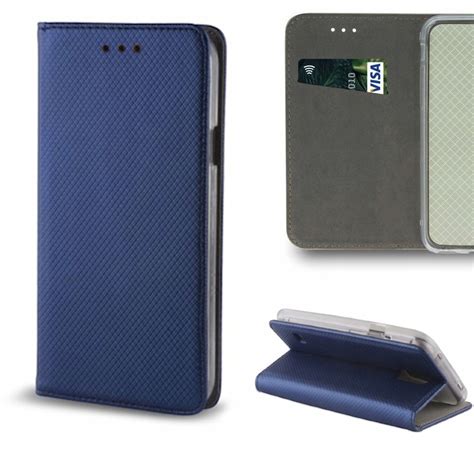 ETUI FLIP SKÓRZANE Z KLAPKĄ PORTFEL DO SAMSUNG GALAXY A25 5G NIEBIESKIE